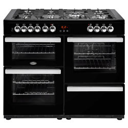 Belling Cookcentre 110DFT Dual Fuel Range Cooker Black